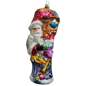 Christopher Radko Santa Claus Toys For All Christmas Holiday Ornament 9" Tall